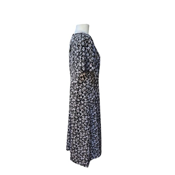 Vintage 1980s Breli Originals Floral Maxi Dress With Lace Collar 14 Cottagecore - Picture 7 of 9